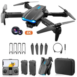 Foldable Drone with Dual 4k HD Camera, Drones for Kids and Adults with 2 Batteries Carrying Bag