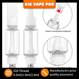 Hot Selling 0.5/1.0ml Ceramic Coil Lead-Free 510 Vaporizer D8 No Leakage Disposable Vape Oil Cartridges D8 D9 Thick Oil Vape Cartridges 0.5ml/1.0ml Empty 510 Thread