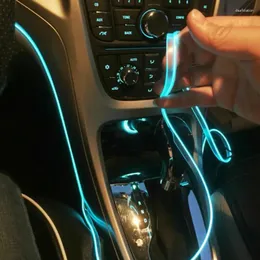 Decoraciones de jardín ZK30 3M Accesorios interiores del automóvil Lámpara de atmósfera Línea de luz fría con USB DIY Consola de tablero decorativa Auto LED