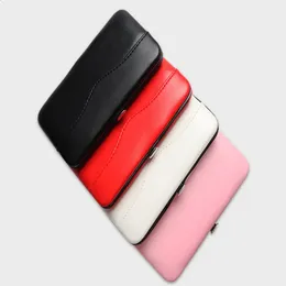 Kosmetiska väskor fall röd/svart/vit/rosa makeupverktyg väska ögonfransförlängning pincezers fodral lagringslåda 231109