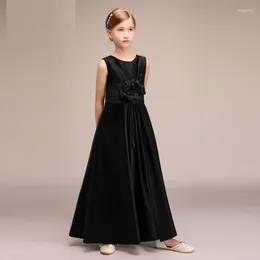 Vestidos de menina noite flor piano desempenho violino violoncelo preto 2023 vestido