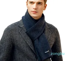 Scarves Maikun Fashion Men's Wool Scarf Pure Color Simple And Versatile Winter Warm Cashmere Scarf High-End Gift Set