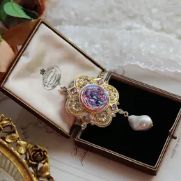 Broschen Traumengel Brosche Euro-Amerikanisch Farbiges Durchscheinendes Glas Barocke Perle Damen Vintage