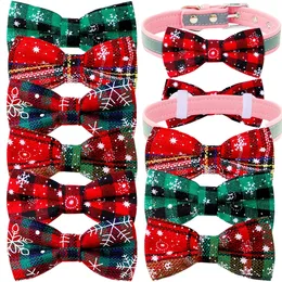 Vestuário para cães 40pcs suprimentos para animais de estimação de Natal deslizantes cão laço colar acessórios cão arcos de Natal pequeno cão gato bowties acessórios para animais de estimação 231109