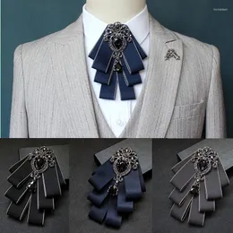 Шеяные галстуки роскошные модные бабочки складывают завязывание бруш