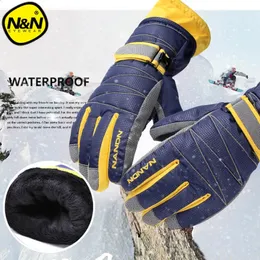 Ski Gloves NANDN Winter Warm Mountain Snowboard men women Cold Snow Skiing Mittens Waterproof Snowmobile Handschoemen Air 5002 231109