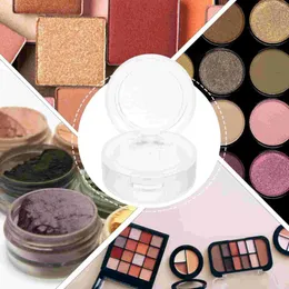 Bottiglie di stoccaggio 4 pezzi Evidenziatore per trucco Contenitore vuoto Lip Pan Scatola per fard Palette di ombretti Custodia in plastica da viaggio