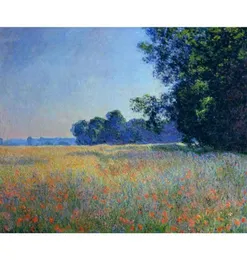 Hand painted canvas art Claude Monet Paintings Oat and Field, Giverny for wall decor9806693