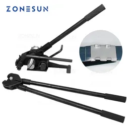 ZONESUN Attrezzatura industriale HM-98 Reggiatrice per imballaggio Macchina per reggiatura manuale per nastri d'acciaio per impieghi gravosi Sigillanti in acciaio per nastro d'acciaio da 32 mm