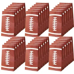 Gift Wrap 30pack Paper Rugby Candy Bags Sport Theme Party Favors Kids Boy Baby Shower Supplies Birthday S