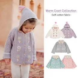 Set di abbigliamento 2023 inverno autunno LM stile etnico ragazza fiore double face indossando giacca di cotone con cappuccio spesso imitazione coniglio velluto 231109