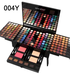 New Miss Rose Professional Makeup 180 Colors Matte Shimmer Palette Powder Blush Eyebrow Contouring Beauty Kit Box WSH995104019