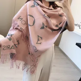 Luxur Designer Scarf Solid Color Embroidery Scarfs Cashmere Autumn and Winter Women Warm Män bekväm Touch Senior Fashion Process Versatil storlek 65x180cm