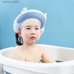Bonnets de douche Protection des oreilles enfants protéger couvre-tête produits de soins pour bébé chapeau de lavage de cheveux bonnet de shampoing enfants chapeau de douche de bain bébé bonnet de doucheL231110