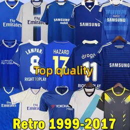 CFC 1999 レトロサッカーユニフォームランパードトーレスドログバ 01 03 05 06 07 08 男性サッカーシャツ Camiseta WISE 決勝 2011 12 14 15 17 テリーロベングリット長袖