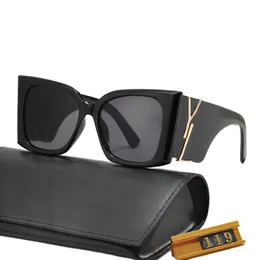 xury サングラス女性用ブランドメガネ独特のアイウェア 119 ブラックブランドメンズメガネ UV 保護ファッションサングラスレターカジュアルメガネボックス付き非常に良い
