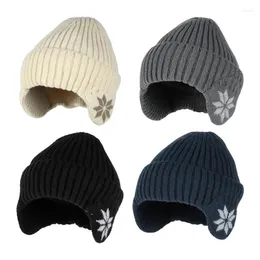 Береты, зимние теплые плюшевые вязаные бенины для мужчин и женщин, утепленная снежная шапка Skullies, унисекс, уличная морозостойкая шерстяная шапка для защиты ушей