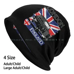 BERETS LONDON UKクラシックレトロビーニーニットハットイギリスGBブリティッシュイギリスイングランドキャブタクシーオースティンFX4フラグ