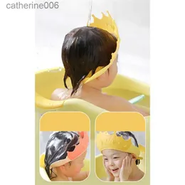 Shower Caps Baby Swim Shower Cap Bath Shampoo Adjustable Eye Protection Head Water Cover Baby Care Wash Hair Shower Cap For 0-6 Years KidsL231111