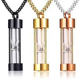 Pendant Necklaces Stainless Steel Teardrop Cremation Jewelry Hourglass Necklace For Keepsake Memorial Women