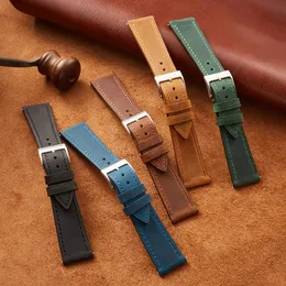 시계 밴드 빈티지 시계 스트랩 퀵 릴리스 18mm 19mm 20mm 21mm 22mm Cowhide Watchband Smart Watch Strap 액세서리 Braceletz106 231110