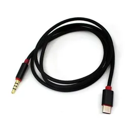 Kable audio Złącza typu-C do 3,5 mm Aux typ C USB-C JACK USB 3,1 O Adapter przewodowy do dostawy smartfonów Elektronika DH1GT