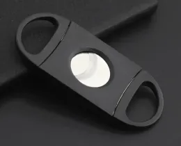 Pocket Plastic Stainless Steel Double Blades Cigar Cutter Knife Scissors Tobacco Black New Wholesale ZZ