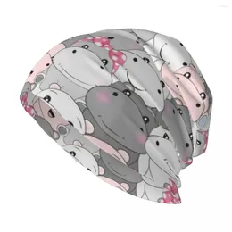 Beralar Sevimli Hippo Desen Örgü Şapka Başlık | -f- | Mens Tenis Kadınlar