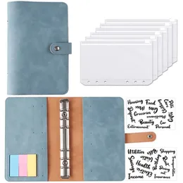 Anteckningar A6 Planner Notebook Agenda Budget Arbetsbok Franska kuvertbindemedelsfickor för pengar sparar Bill Organizer 230408