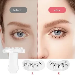 Falsche Wimpern 2 Stück DIY untere Wimpernverlängerung natürliches Make-up Anfänger Wimpernwerkzeuge Silikonstempel Werkzeug Augen-Make-up