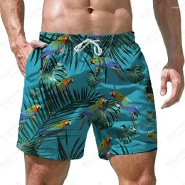 Herr shorts sommar tropisk växt 3d tryckt semester stil mode trend avslappnad