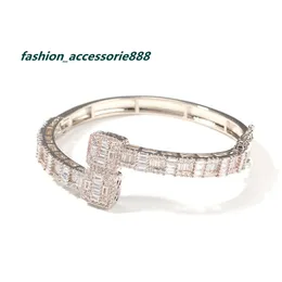 Firstmadam AU750 Pure 18K Gold 15 Moissanit Diamant Tennisarmband für Herren Miami/