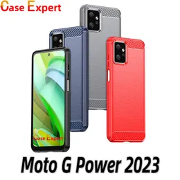 Carbon Fiber Texture TPU telefonfodral för Moto G Power Stylus Play 2023 E13 G13 G53 G73 G22 G32 G42 G52 G62 G72