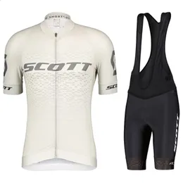 Radtrikot-Sets SCOTT Radtrikot-Set Herren Fahrradbekleidung Rennrad-Shirts Anzug Fahrrad 19D Gel Trägerhose Ropa Ciclismo Maillot 231109