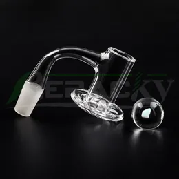 Beracky smoking Full Weld Blender Beveled Edge Quartz Banger with 22mm Opal Terp Slurpers Nails With Quartz Pearls Set For Glass Water Bongs Dab Rigs Pipes