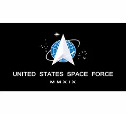 3x5ft 90x150cm hängande USSF Flag United States Space Force and Banner hela fabriken i stock1336819