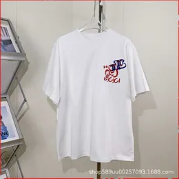 デザイナーサマーウィメンTシャツ正しい春/夏TシャツファミリーCOブリード刺繍ラウンドネックトップ男性のためのシンプルな汎用性