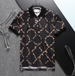 Designer maschile golf polo high street lettere grandi lettere stampare felpe estate a manica corta dimensione asiatica