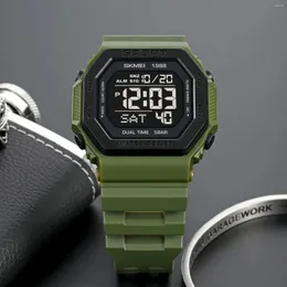 Armbandsur I Military Countdown Digital Sport Watches Män Back Light Display Chrono Armswatch 5bar vattentät väckarklocka Reloj Hombre