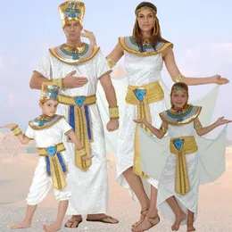 Kostium motywu Umorden Adult Kids Egypt Nile Faraoh Cleopatra Costume for Women Men Boys Girls Family Halloween Rok Fancy Dress 230410