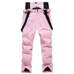 Pantaloni con bretelle da sci Pantaloni da sci unisex Pantaloni da snowboard impermeabili antivento Pantaloni per lo sport sulla neve Uomo Donna Attrezzatura da sci Pantaloni con bretelle per esterni invernali 231109