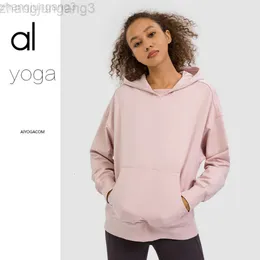 24SS Desginer ALOS AL Yoga Tops Originautumtun and Winter New Growed Strate Suted Fitness Sports Sweter Casuloose dla kobiet 2024