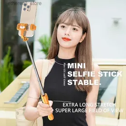 Selfie Monopods 2022 Novo Cute Pet Mini Celular Selfie Stick Bluetooth Tripé de Controle Remoto Universal All-in-One Suporte de Transmissão ao Vivo Q231110