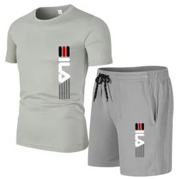 Mens Designer Tracksuit Summer Mens Shirts Shorts Set Set Men's Sports Set Fashion Cotton Short Sleeve T-Shirt Set