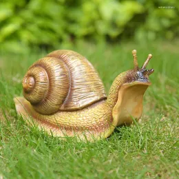Garden Decorations Pastoral Simulation Snail Resin Accessories Outdoor Park Furnishing Crafts Courtyard Villa Balcony Figurines Decoration