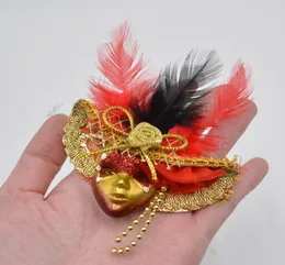 Mascherata Mini Maschere Magnete per frigorifero Adesivo Mardi Gras Decorazione per feste 12 pezzi Piccola bellezza Maschera per feste veneziana Note per lavagna S2898738