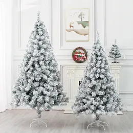 Decorações de Natal Floco de neve branco PVC Árvore artificial de neve feita de cedro shopping janela decoração 231110