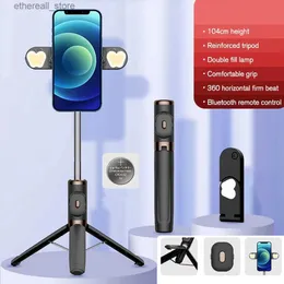 Selfie monopody m01s mini bluetooth statyw selfie Stick podwójny wypełnienie światło telefon komórkowy