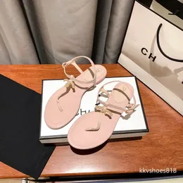 Parigi lusso donna marchio sandalo CH scarpe designer infradito lettera di moda vera pelle spiaggia piatta pantofole casual canale scivolo camelia alta qualità AAA