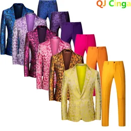 دعاوى رجال Suits Blazers Business Suit 2 مجموعات أنيقة معطف رفيع لللباس وسروال كبير الحجم أزياء Homme M 5XL 6XL TERNO MASCULINO 231110